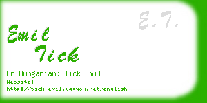 emil tick business card